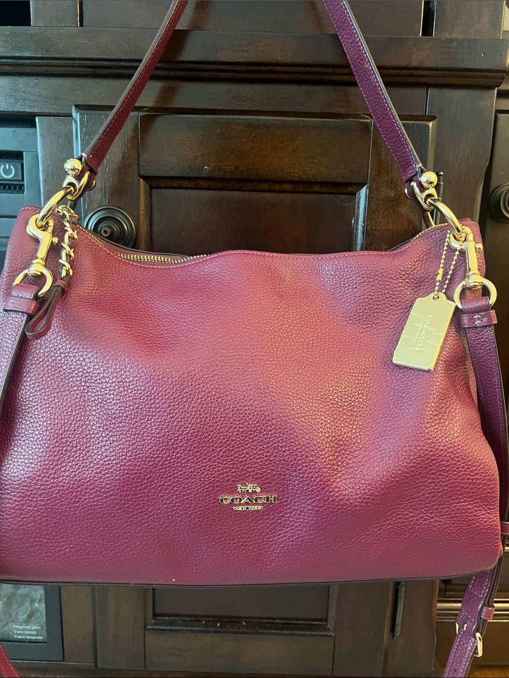 COACH Pebbled Leather Shoulder and Crossbody Bag - Picture 4 of 17